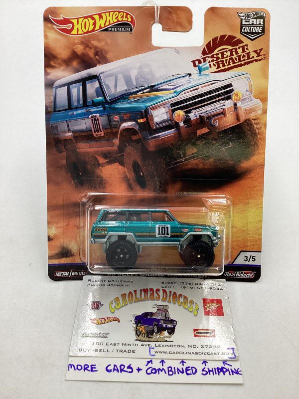 2019 Hot Wheels Desert Rally 3 5 88 Jeep Grand Wagoneer 254i on Sale