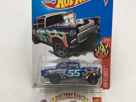 2017 Hot wheels #109 1955 Chevy Bel Air Gasser Blue 9D Online Sale