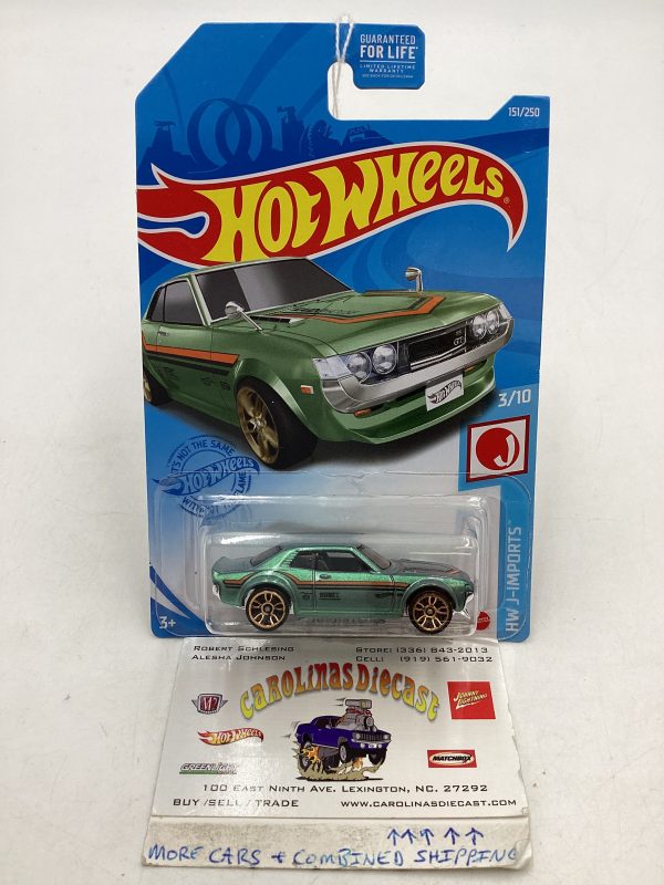 2021 Hot Wheels #151 70 Toyota Celica Green 94G For Cheap