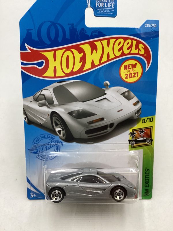 2021 Hot Wheels #235 Mclaren F1 silver see last pic & desc 103D Fashion