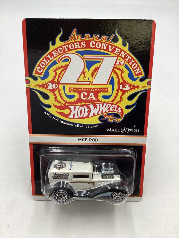 2013 Hot wheels 27th Annual Convention Mob Rod White #713 1500 with protector Online Sale