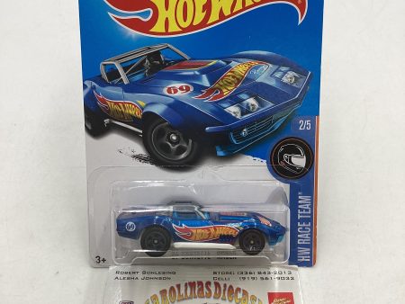 2017 Hot wheels #352 69 Corvette Racer Blue on Sale