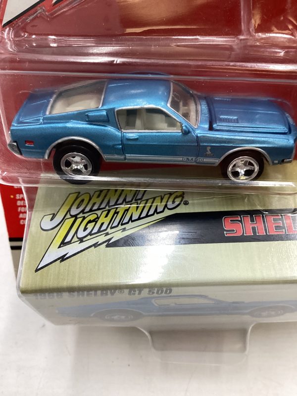 Johnny Lightning Pro Collector Series Shelby 1968 Shelby GT 500 Blue W Tin 221H Hot on Sale