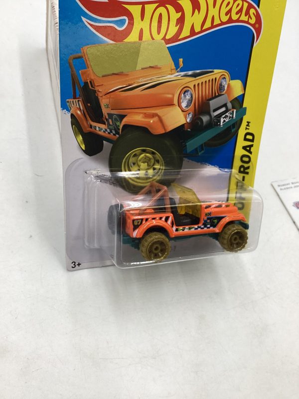 2015 Hot Wheels Treasure Hunt #101 Jeep CJ-7 Orange 277D Cheap