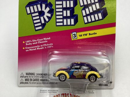 Johnny Lightning Pez #3 66 Volkswagen Beetle Purple on Sale