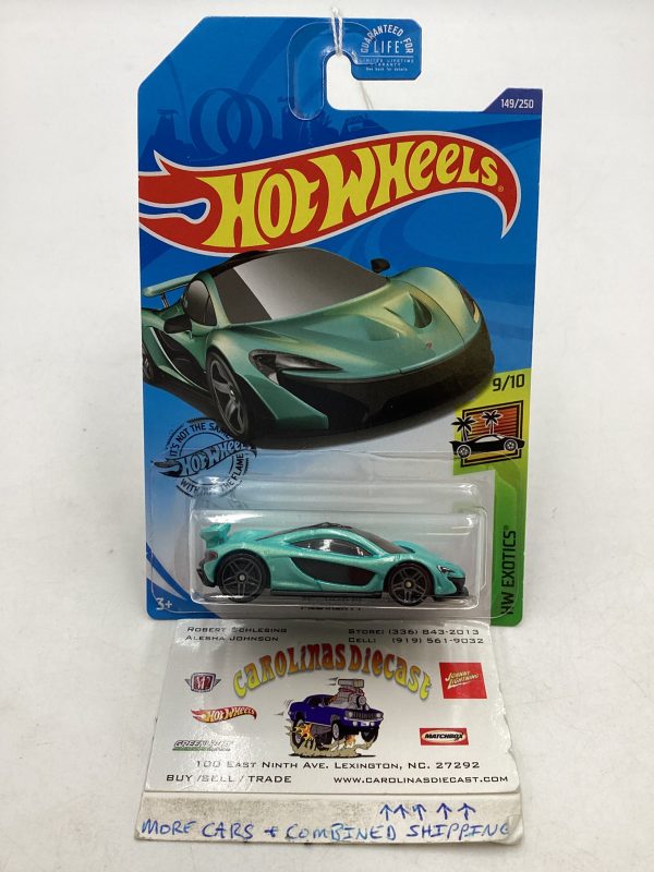 2020 Hot wheels #149 McLaren P1 Teal 103G Online Sale