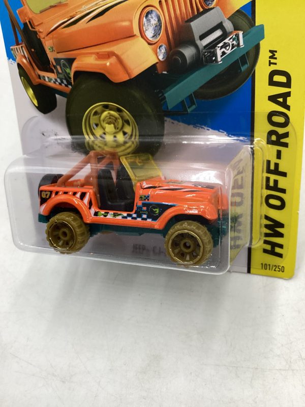 2015 Hot Wheels Treasure Hunt #101 Jeep CJ-7 Orange 277D Cheap