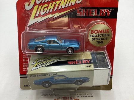 Johnny Lightning Pro Collector Series Shelby 1968 Shelby GT 500 Blue W Tin 221H Hot on Sale