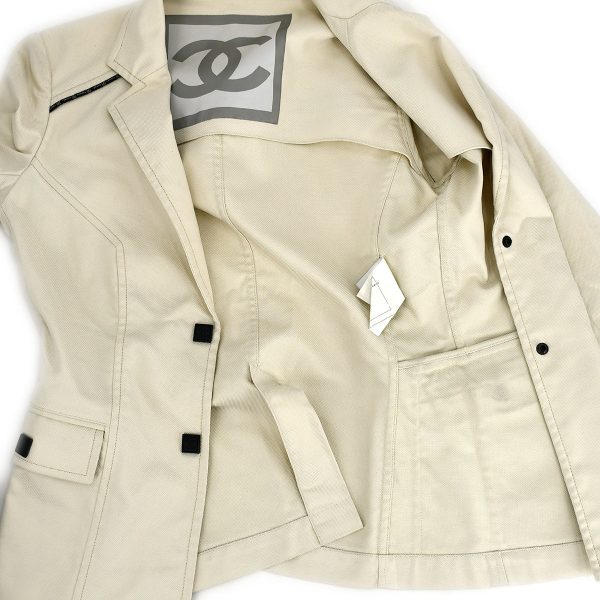 Chanel Sport Line Jacket Ivory 04P #38 Discount