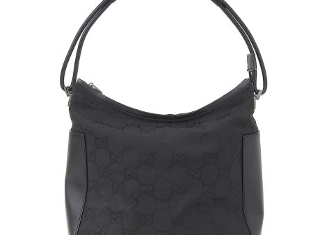 Gucci GG pattern one shoulder bag nylon leather black 001 3766 200047 Discount