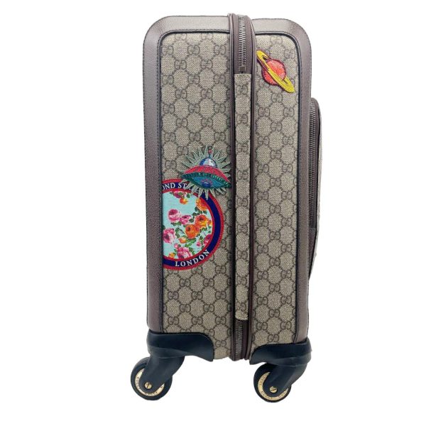 GUCCI GG Supreme Carry-On Suitcase- Travel Patches For Cheap