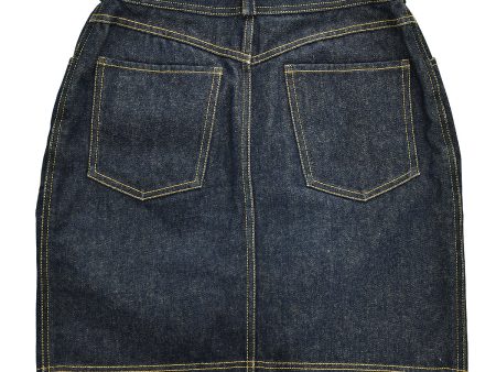 Chanel 1997 button-up denim skirt #38 For Cheap