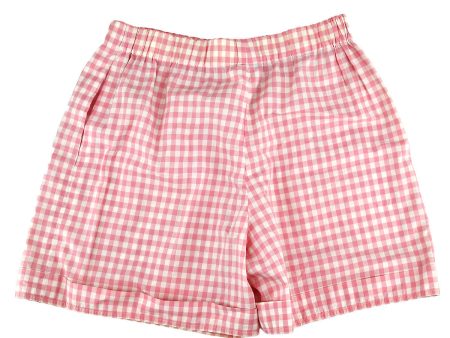 Chanel CC-buttons gingham-check mini shorts #40 For Sale