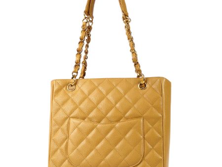 Chanel 2004-2005 Petite Shopping Tote PST Beige Caviar Hot on Sale