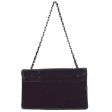 Chanel 2005-2006 Black Velvet Camelia Shoulder Bag on Sale