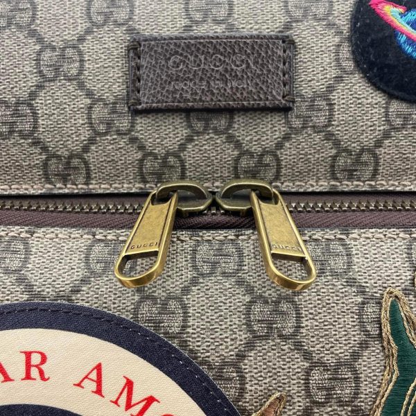 GUCCI GG Supreme Carry-On Suitcase- Travel Patches For Cheap