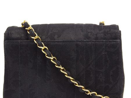 Chanel * 1991-1994 Black Mini Vertical Stitch Classic Square Flap Bag 17 Hot on Sale