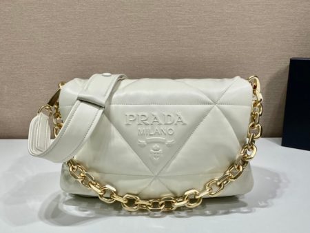 Prada Padded Nappa Leather Shoulder Bag For Sale