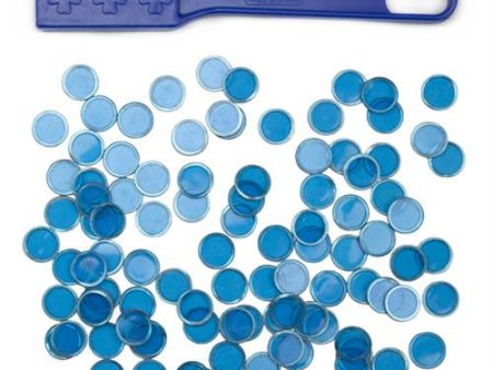 Blue Magnetic Bingo Wand with 100 Metallic Bingo Chips Hot on Sale