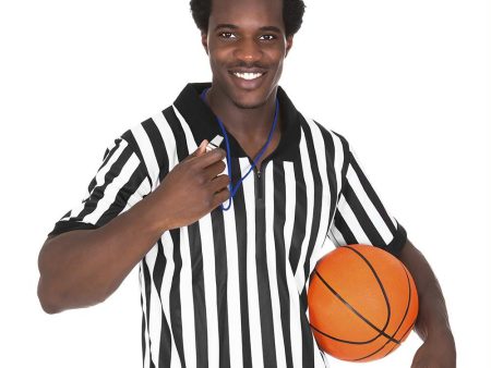 Men s Official Striped Referee-Umpire Jersey, XL Online Sale