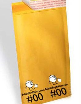 (250) No. 00 BubbleBoy 5  x 10  Self-Sealable Bubble Mailers Supply