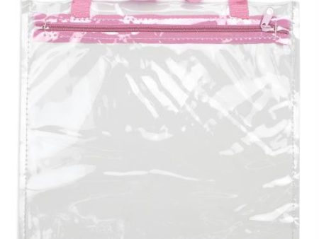 12   x 12   Clear Hand Bag with Pink Shoulder Strap Online