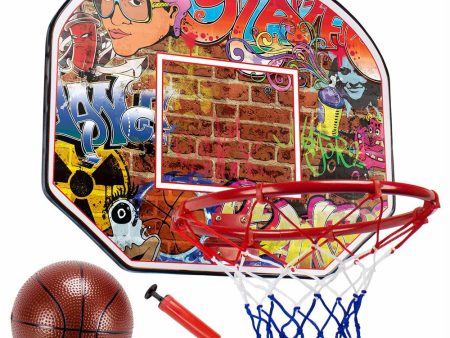 12in Urban Graffiti Mini Hoop with Ball and Pump on Sale