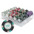 200ct Claysmith Gaming Poker Knights Chip Set in Acrylic For Sale